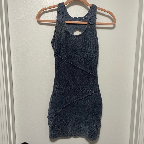 Free People Blue Bodycon Mini Dress XS - Picture 1 of 4